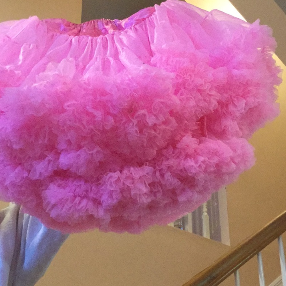 Child’s pink tutu fluffy skirt